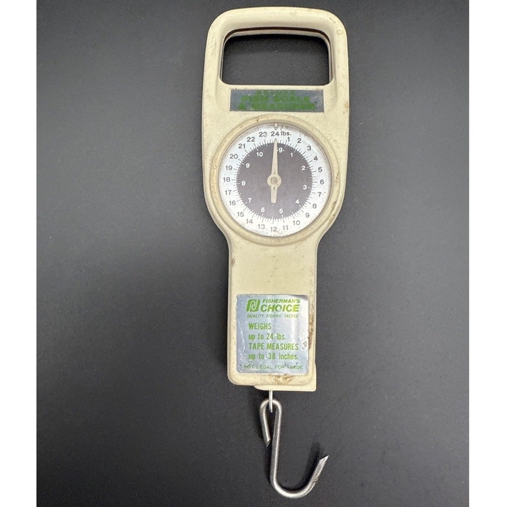 FISHERMAN's CHOICE Deluxe Fish Scale Weighs Up To 24 lbs & Tape Measure to 38in.
